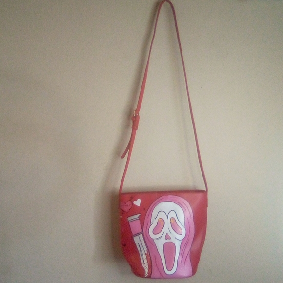 Forever 21 Handbags - Forever 21 Halloween Scream Face Spooky Red Crossbody Purse